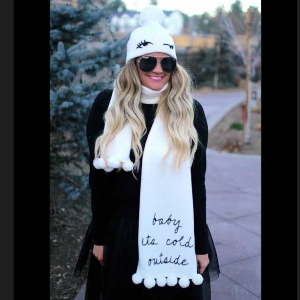 Kate Spade Scarf & Beanie Set